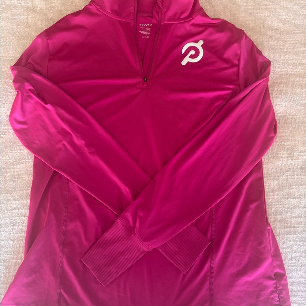 EUC Peloton Pink Long Sleeve Pullover sz L